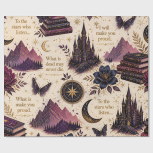 Fantasy Boeken Hemels Inpakpapier Rol