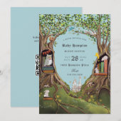 Fantasy Boeken voor Baby shower Light Blue Kaart (Voorkant / Achterkant)