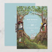Fantasy Boeken voor Baby shower Light Blue Kaart (Voorkant / Achterkant)