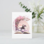 Fantasy Boekenliefhebber Design Briefkaart (Staand voorkant)