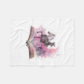 Fantasy Boekenliefhebber Design Fleece Deken (Voorkant (Horizontaal))