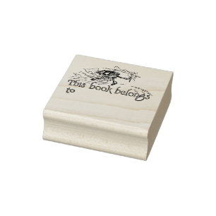 Fantasy boekplaat rubberen stempel – Gepersonalise