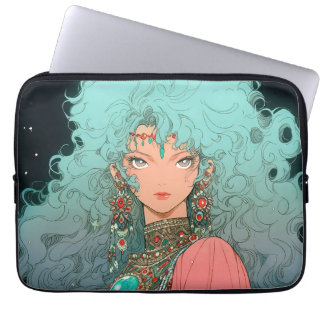 Fantasy Boheemse esthetische anime meisje Laptop Sleeve