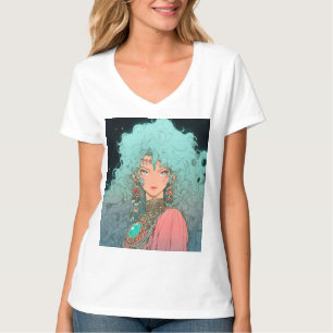 Fantasy Boheemse esthetische anime meisje T-shirt