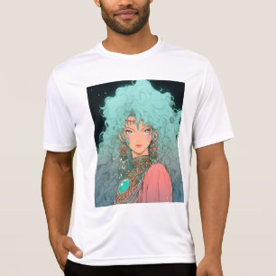 Fantasy Boheemse esthetische anime meisje T-shirt
