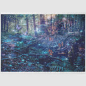 Fantasy Bomen Vlinder Bos Decoupage Tissuepapier (Voorkant)
