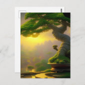Fantasy Bonsai Tree Digital Art Briefkaart (Voorkant / Achterkant)