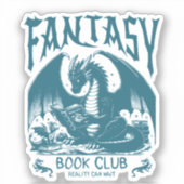 Fantasy Book Club Dragon Sticker (Voorkant)