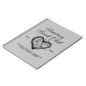 Fantasy Book Club Typografie & Heart doodle sketch Notitieboek (Linkerzijde)