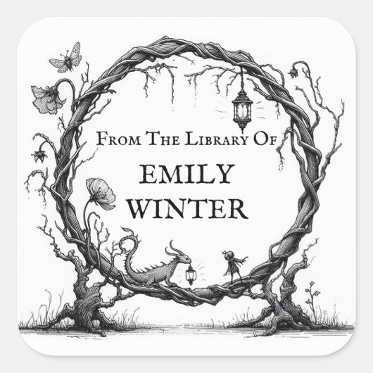 Fantasy Bookplate Sticker (Voorkant)
