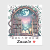Fantasy Bookworm Sticker (Vel)