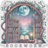 Fantasy Bookworm Sticker (Voorkant)
