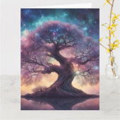 Fantasy Boom Kunst Kaart (Gele Bloem)