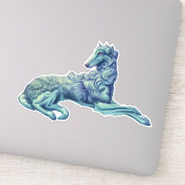 Fantasy Borzoi Die Cut Vinyl Sticker