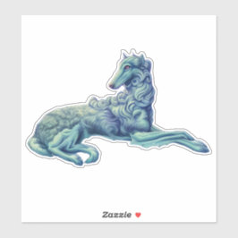 Fantasy Borzoi Die Cut Vinyl Sticker