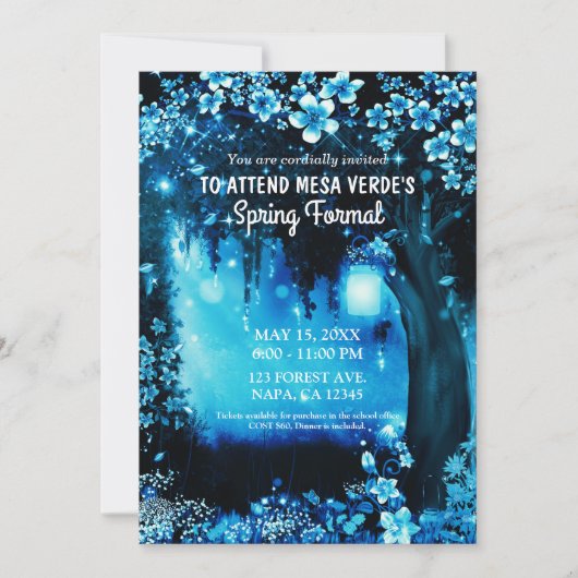 Fantasy Bos Betoverd Blauw Woud Galabal  Kaart (Voorkant)