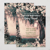 Fantasy Bos Betoverd Roze Bos Promfeest Kaart (Voorkant / Achterkant)