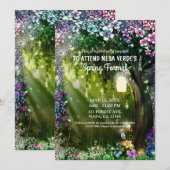 Fantasy Bos Betoverde Bos Bloemen Galabal Kaart (Voorkant / Achterkant)