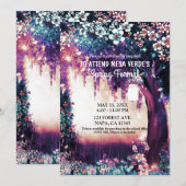 Fantasy Bos Betoverde Zomer Bos Promotie Uitnodigi Kaart (Voorkant / Achterkant)