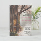 Fantasy Bos Fairy Door uitnodiging (Staand voorkant)