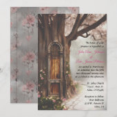 Fantasy Bos Fairy Door uitnodiging (Voorkant / Achterkant)