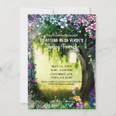 Fantasy Bos Sprookjesachtige Gloeiende Bos Prom Kaart (Voorkant)