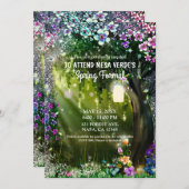 Fantasy Bos Sprookjesbos Bloemen Prom Kaart (Voorkant / Achterkant)