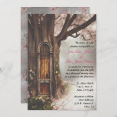 Fantasy Bos Sprookjesdeur Uitnodiging (Voorkant / Achterkant)