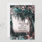 Fantasy Bos Verliefde Blush Bos Bruiloft Kaart (Achterkant)