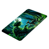 Fantasy bosgodin en zachte herten kunst magneet (Linkerzijde)