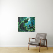 Fantasy bosgodin en zachte herten kunst wandkleed (In Situ (horizontaal))