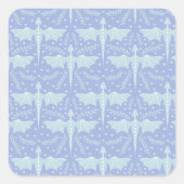 Fantasy Botanical Dragon Vierkante Sticker (Voorkant)