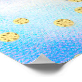 Fantasy Boys Blue Dragon Baby shower Welkom Poster (Hoek)