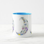 Fantasy Brightly gekleurde Crescent Moons Facs Mok (Midden)