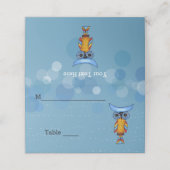 Fantasy Brightly gekleurde Owl Blue Eyes cirkels Plaatskaartje (Buitenkant ongevouwen)