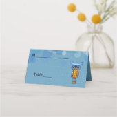 Fantasy Brightly gekleurde Owl Blue Eyes cirkels Plaatskaartje (Voorkant)