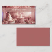 Fantasy bruidstaart visitekaartje (Voorkant / Achterkant)