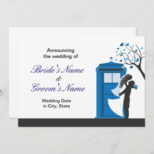 Fantasy bruiloft aankondiging / uitnodiging (Voorkant / Achterkant)