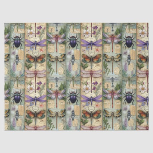 Fantasy Bugs Tissuepapier Whimsical Insect Cadeaus (Voorkant)