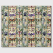 Fantasy Bugs Wrapping Paper Whimsical Insect Gifts Cadeaupapier (Vlak)