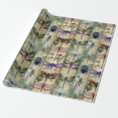 Fantasy Bugs Wrapping Paper Whimsical Insect Gifts Cadeaupapier (Uitgerold)