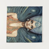 Fantasy Buitenaardse Vrouw Wandkleed (Voorkant (horizontaal))
