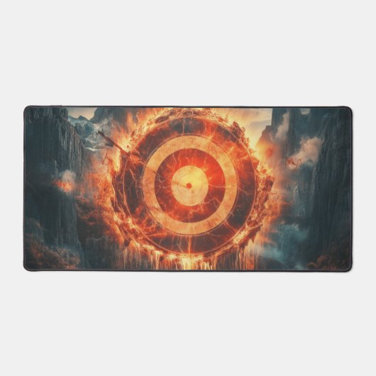 Fantasy Bullseye Symbool Digitale Kunst Bureaumat (Voorkant)