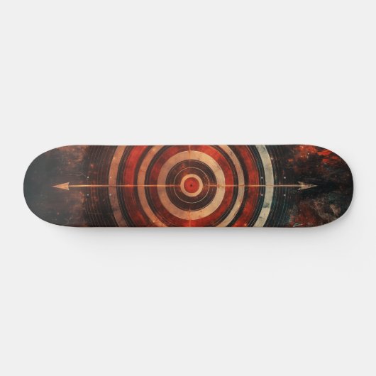 Fantasy Bullseye Symbool Digitale Kunst Persoonlijk Skateboard (Horizontaal)