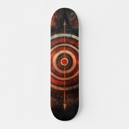 Fantasy Bullseye Symbool Digitale Kunst Persoonlijk Skateboard (Voorkant)