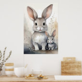 Fantasy Bunny Rabbit Poster (Keuken)