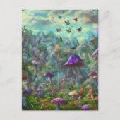 Fantasy Butterflies en paddenstoelen Briefkaart (Voorkant)