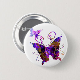 Fantasy Butterflies Ronde Button 5,7 Cm
