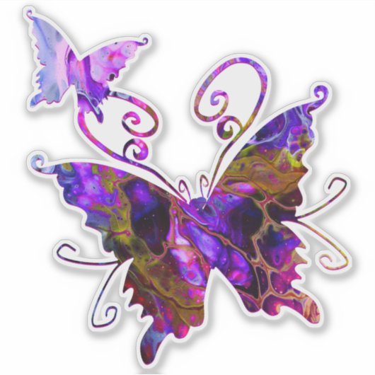 Fantasy Butterflies Sticker (Voorkant)