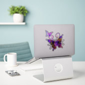 Fantasy Butterflies Sticker (Laptop op bureau)